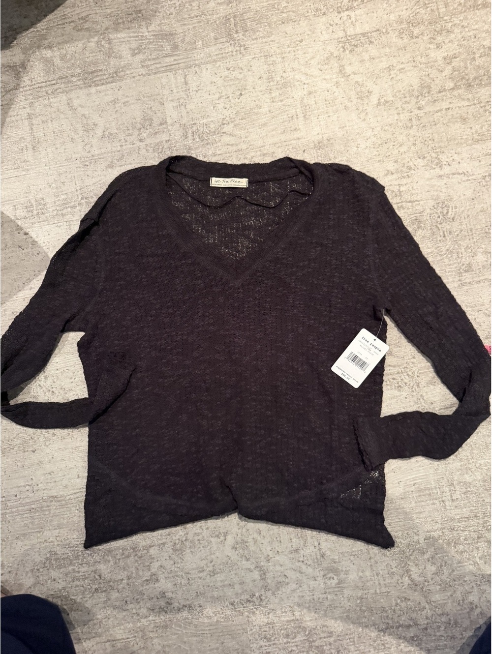 NWT Free People We the Free Free People V-Neck Lofty Boucle Knit Sweater slub XS